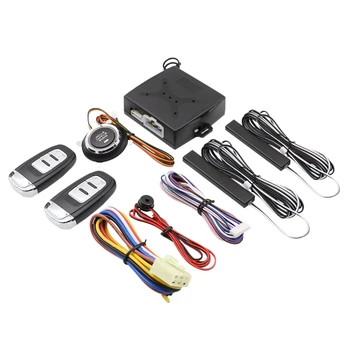 

9Pcs Car SUV Keyless Entry Engine Start Keyless Alarm System Push Button Remote Starter Stop Automobiles Auto Car Accessories
