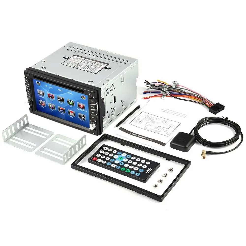 Ezonetronics Черный Прочный автомобильный DVD gps навигация 2DIN стерео радио gps USB/SD Универсальный плеер RM-LC0353