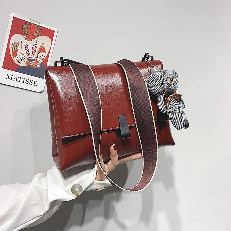 

Big Bag 2020 Korean-style New Style Fashion Briefbag Bag Retro Simple Versatile WOMEN'S Bag Crossbody Bag