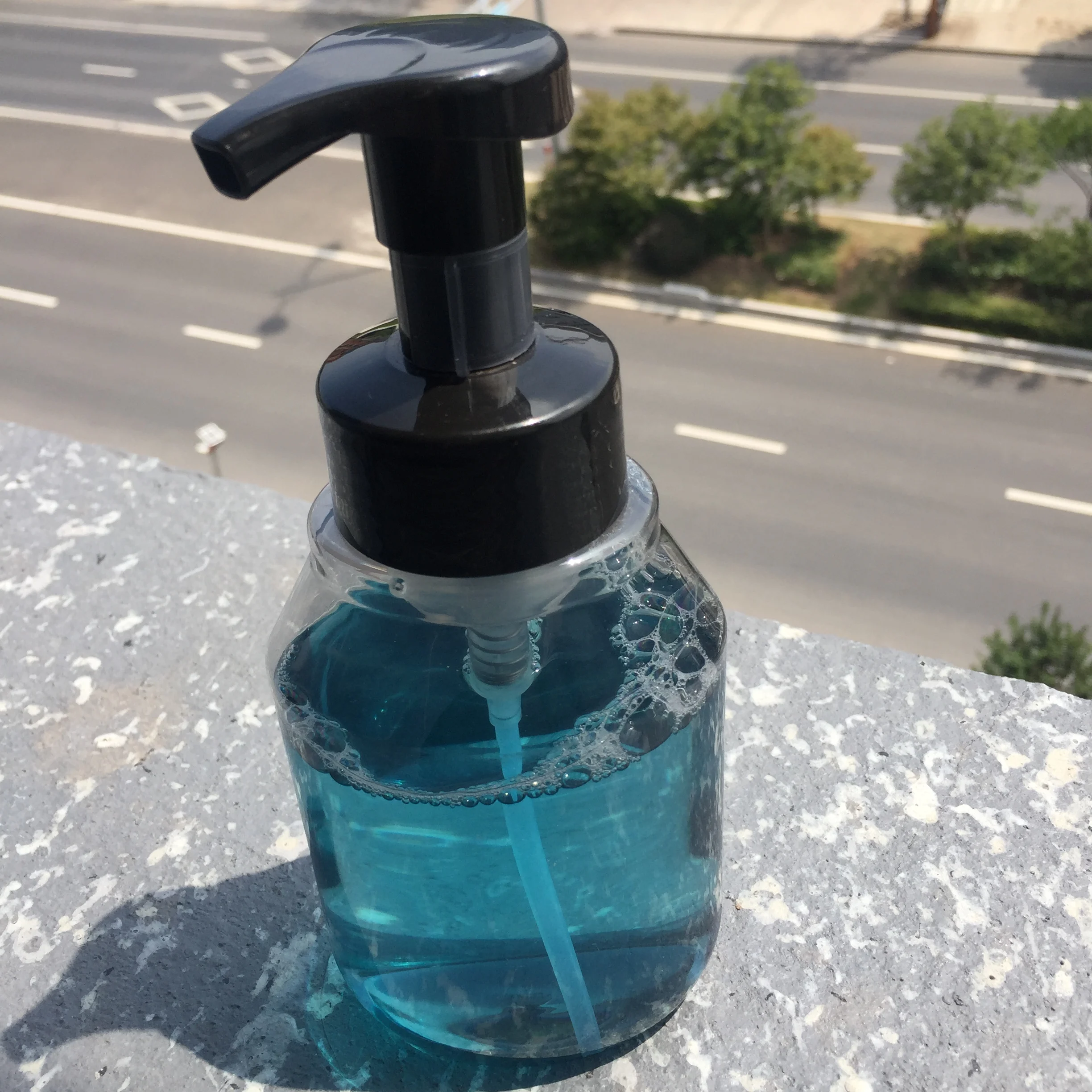 

350ml Clear Foaming Bottle Tablet Soap Hand Wash Bottling Shampoo Lotion Shower Gel Foam Pump Bottles Bathroom Accessories Set