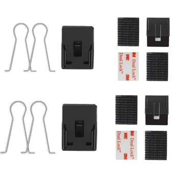 

2Pcs Universal Motorcycle Helmet Clamp with Glued Surface Mounting Plate for EJEAS Quick 20 Intercom