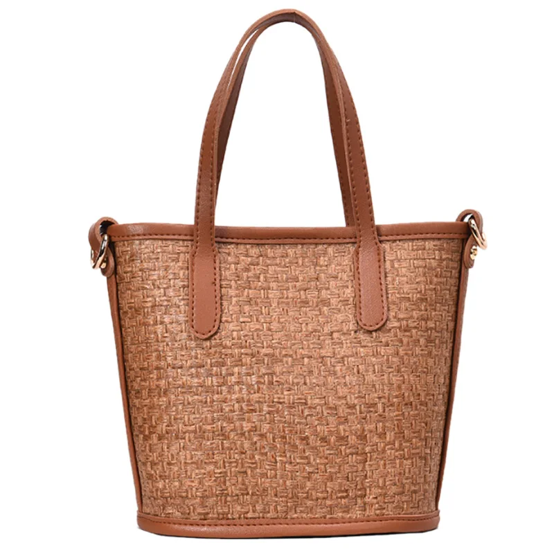 

Summer Female New Straw Bag Japan And South Korea Simple Shoulder Slung Portable Beach Bag