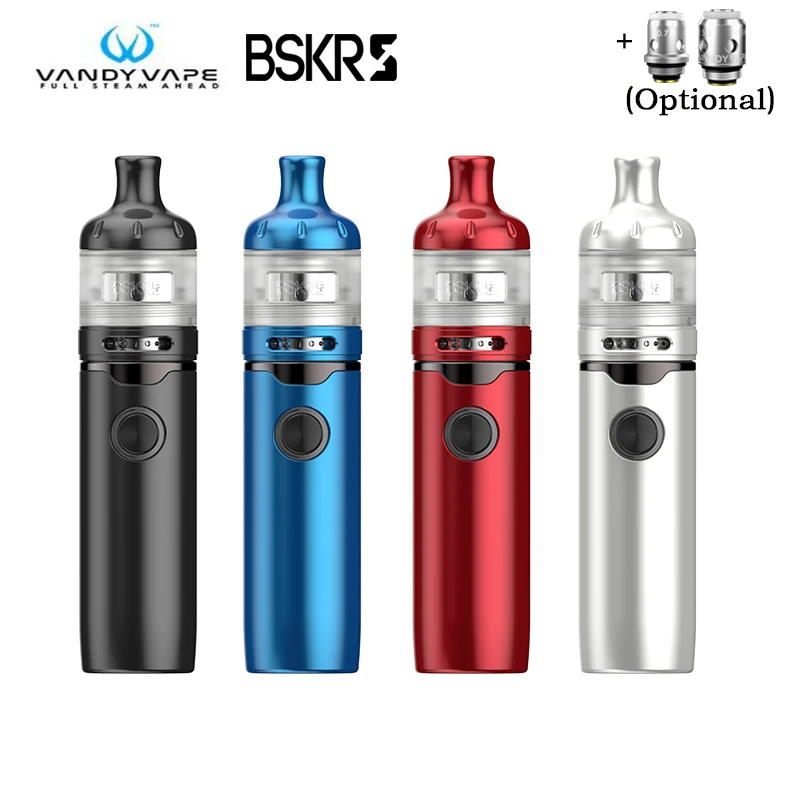 

Original Vandy Vape BSKRS Kit E-Cigarette Kit AIO Kit Built-in 1100 mAh Battery Mesh coils 2ml Tank For MTL Vaping Vape kit