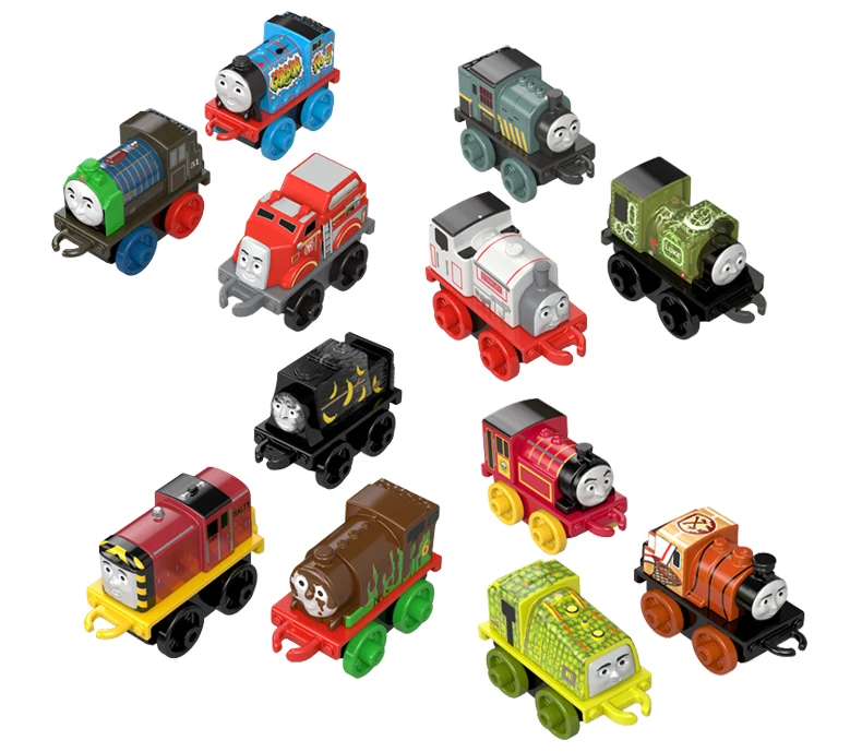 Паровозик Thomas& Friends Minis, 3 шт. в упаковке, литая под давлением игрушка, персонаж Джеймс Перси, паровозик, мини-игры, карманные игрушки CHL60 Brinquedo для детей