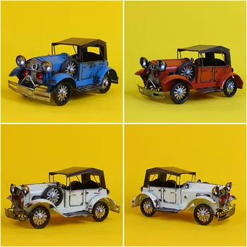 

Metal Nostalgic Wrought Iron Classic Car Model Decoration Creative Home Coffee Shop Wine Cabinet TV Cabinet Decoration