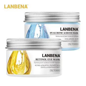 

LANBENA Retinol Eye Patches Hyaluronic Acid Moisturizing Eye Masks Serum Anti-Aging Anti-Puffiness Dark Circle Eyes Skin TSLM1