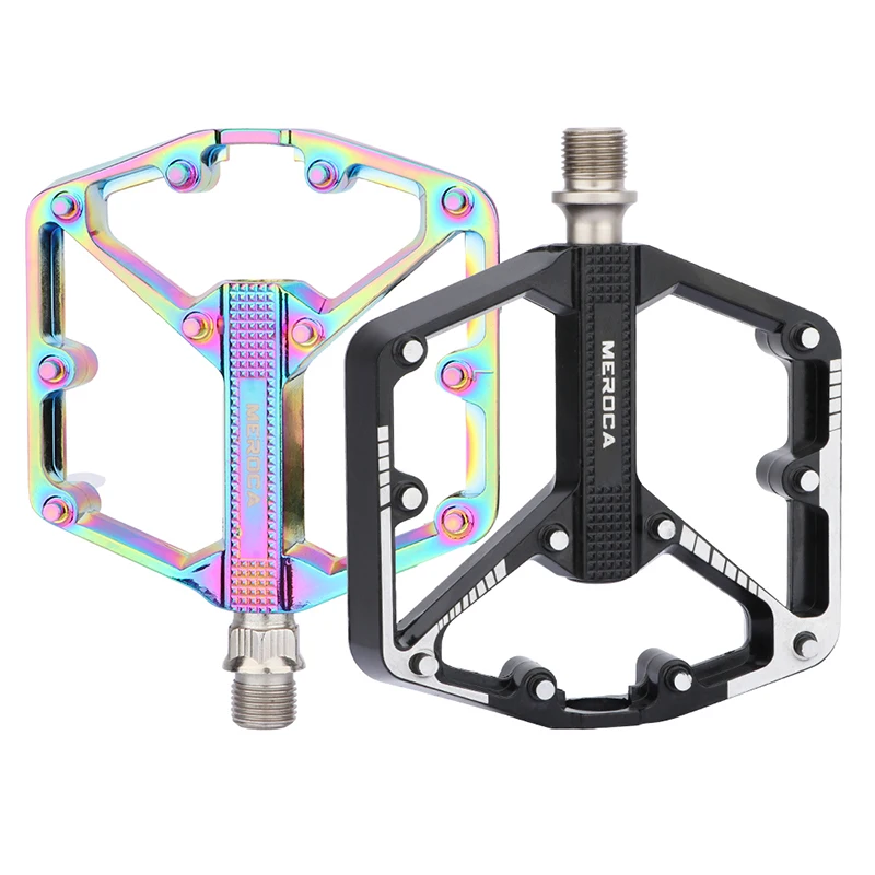 MTB Pedale Flach 90x95mm Fahrradpedale Aus Metalllegierung - Plattformpedal 9/16 Zoll, 14 Mm, Für MTB & Straßenrad Plattform Pedale Shimano