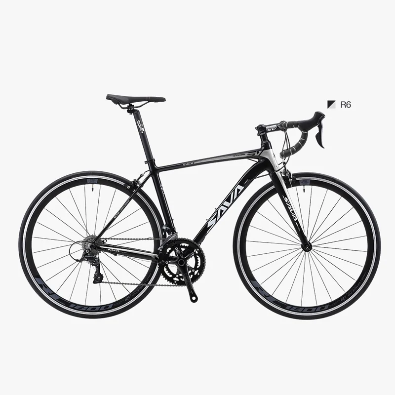 SAVA Racing Road Bike 18 Speeds Road Bicycle Aluminum frame+ Carbon fork Road Bike with SHIMANO SORA 18 Speed Road Bike Bicycle
