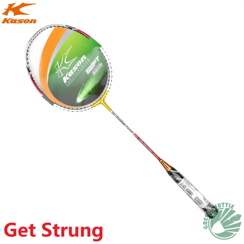 100TI-RE-GetStrung Оригинальные касон полный углерода ракетки для бадминтона TSF-100TI с бесплатным подарком - Цвет: 100TI-RE-GetStrung
