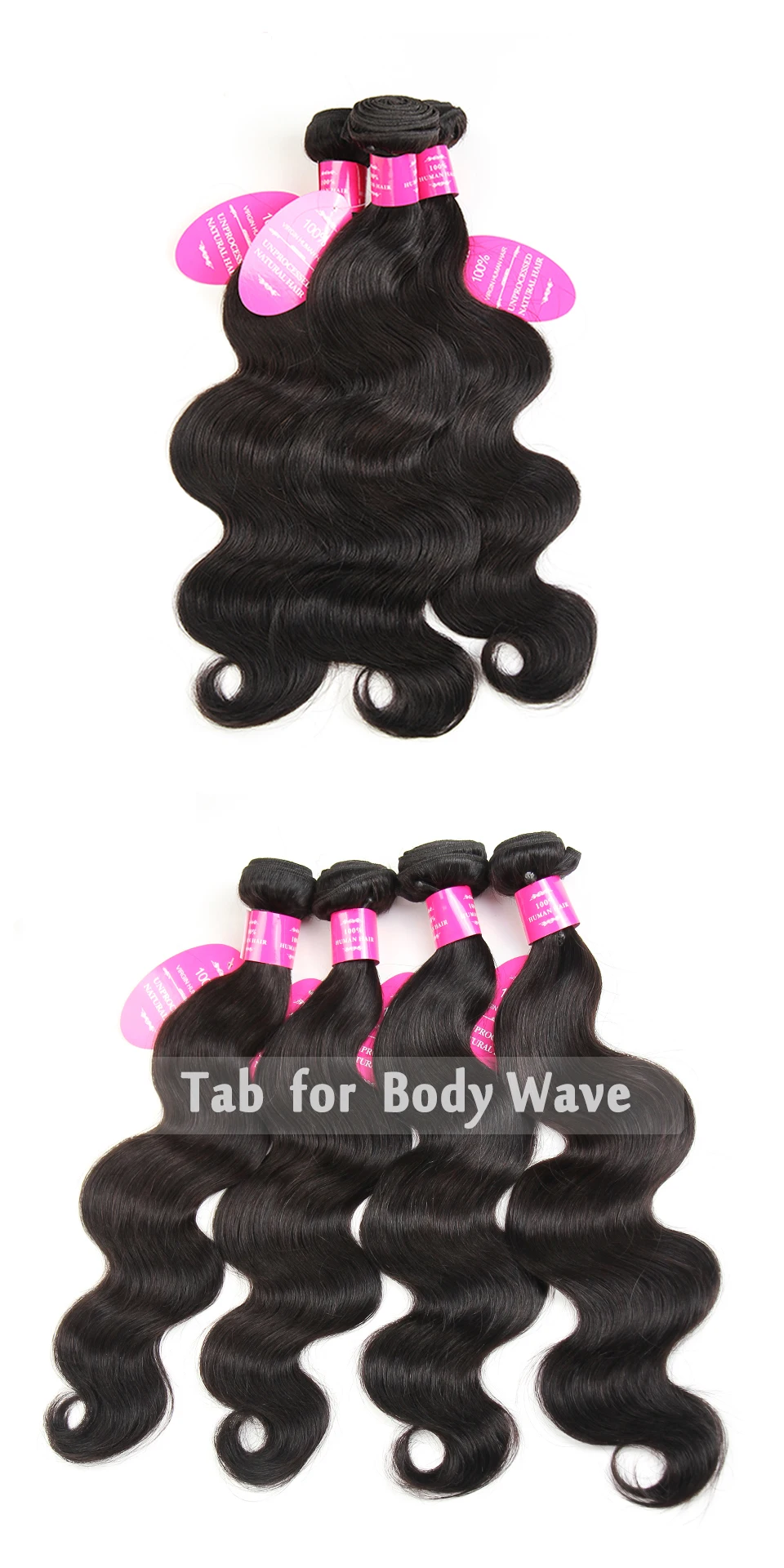 Tab for Brazilian Body Wave Human Hair Bundles Thick Bundles