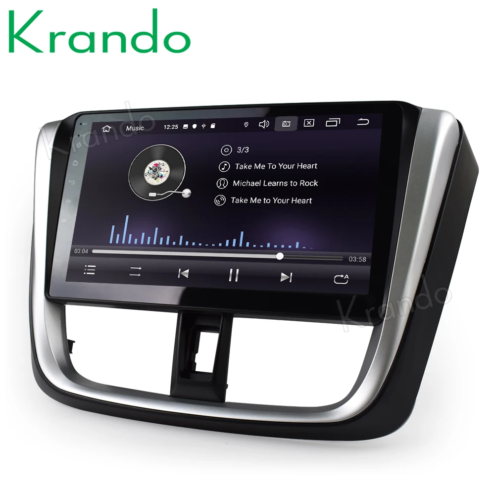 Krando 2+ 32G Android 8,1 10," ips полный сенсорный экран мультимедийный плеер для Toyota YARIS Sedan+ аудио плеер gps Нет 2din DVD