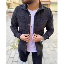 2021 outono novo dos homens casual cor sólida camisa de veludo moda oversize manga comprida listrado camisas turndown colarinho camisa de carga