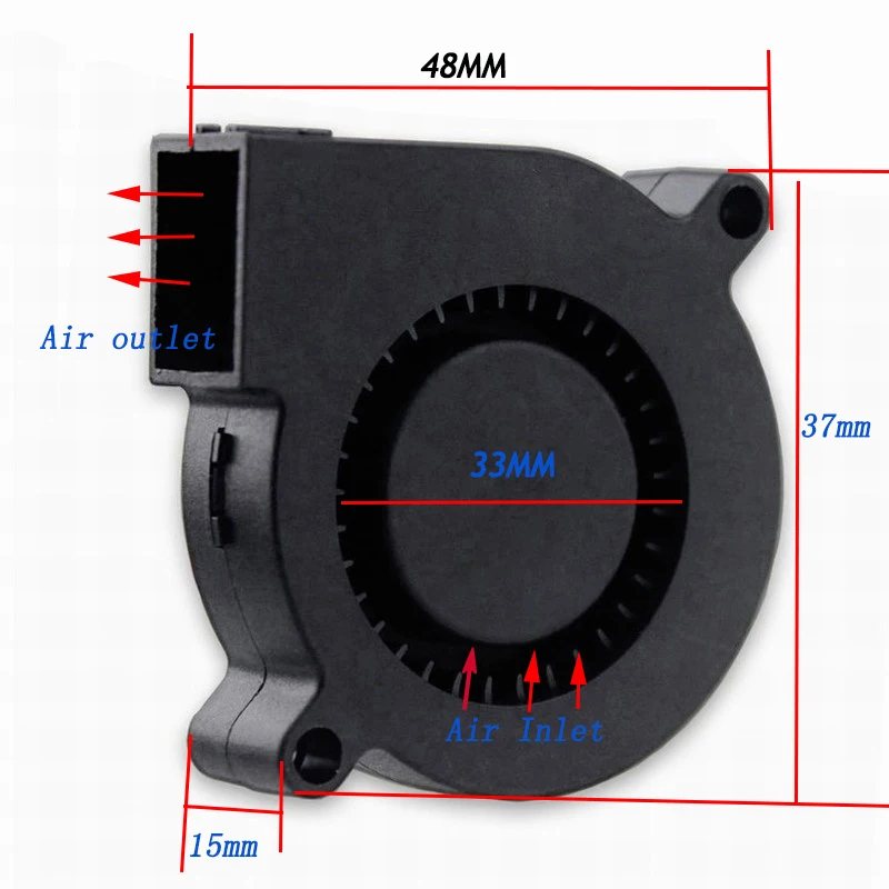 1 шт. центробежный вентилятор 5 В USB 50 х15 мм см|fan 5cm|dc cooling fancentrifugal fan |