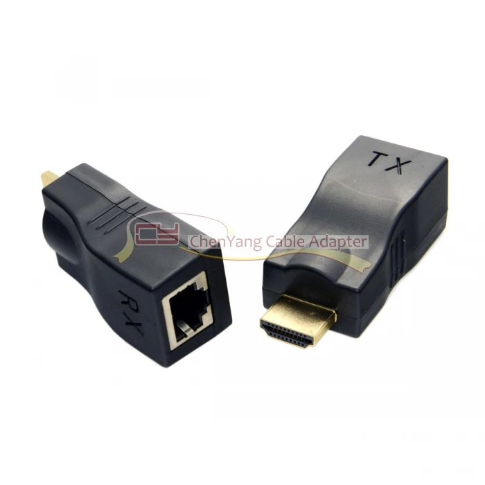 RJ45 к HDMI 1,4 удлинитель более одного 30 м Ethernet LAN RJ45 CAT5E CAT6 для HDTV 1080P с 3D