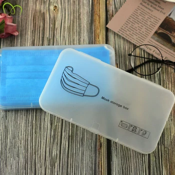 

Portable Disposable Face Mask Container Box Dustproof Mask Case Safe Pollution-Free Transparant Mask Storage Box 19x10.5x2cm