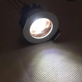 

AC85-265V 1pcs/lot 40mm diameter Mini Led Downlight White Round Ceiling Spot Lights Panel Light Recessed Aluminum Lamp Warm