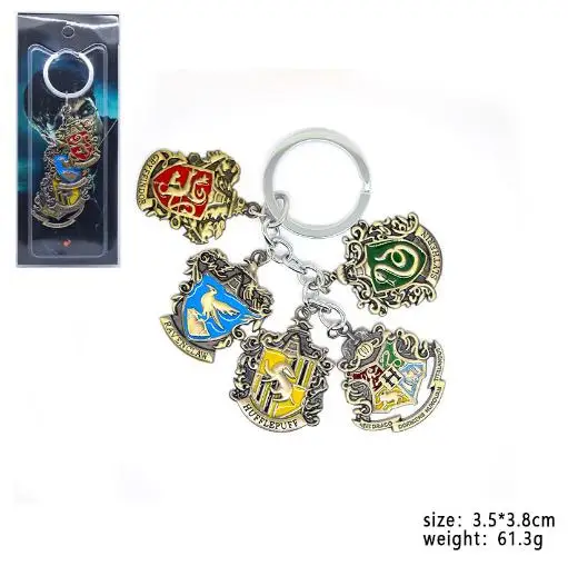 Harwel Four Academy Argento Antico + Bronzo Portachiavi Fascino Simpatici Giocattoli Compleanno Adulti Bambini