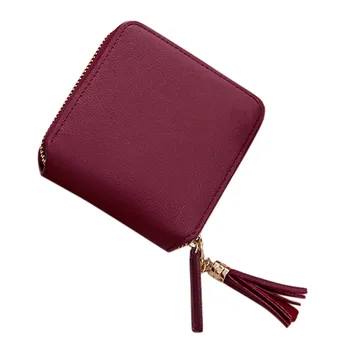 

Fashion Business Card Holder Women ID Credit Card Holder Card Wallet PU Leather Function Zipper Card Case Girls Gifts