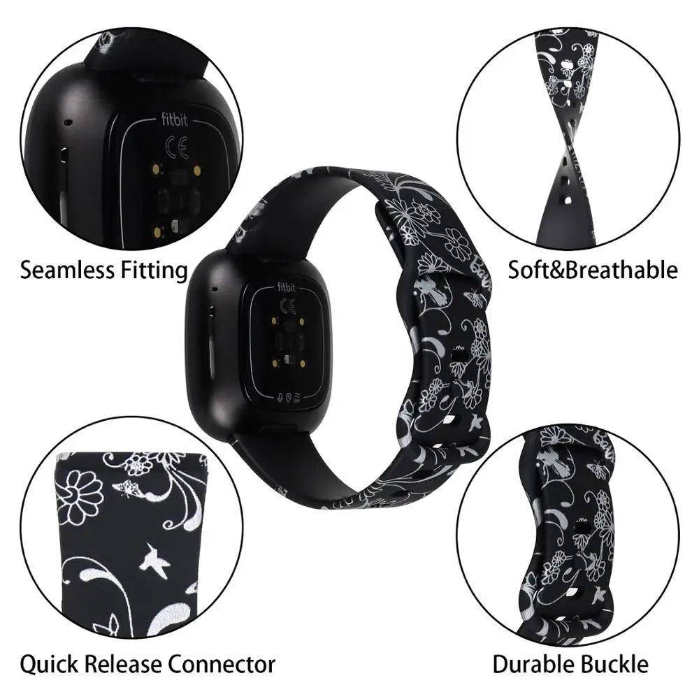 Fitbit Versa 3 Ʈ ġ Ʈ Ǹ  ü   Fitbit Sense Strap Correa Fitbit versa 3 Band