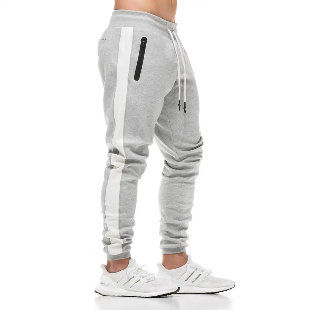 Trousers thread Высококачественные штаны для бега, Мужские штаны для фитнеса, бодибилдинга, тренажерного зала, штаны для бега, брендовая одежда, осенние спортивные штаны - Цвет: Trousers thread