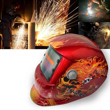 

2018 New Pro Solar Welder Mask Auto-Darkening Welding Helmet Pattern fire skull
