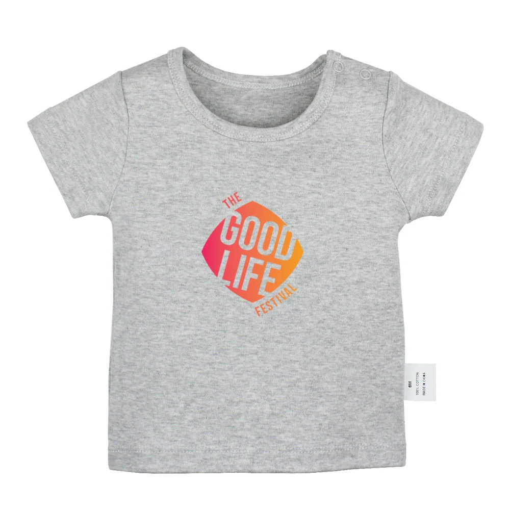 Дизайнерские футболки для новорожденных с надписью «Be the Good Fight The Good Fight Enjoy Your Life» однотонные футболки с короткими рукавами и рисунком для малышей - Цвет: JbBabyYG2226D