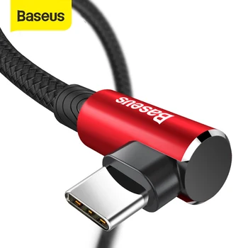

Baseus USB Type C Cable 90 Degree for Xiaomi Type-C Mobile Phone Charging Wire for Samsung S8 USB-C Cable Data Cord