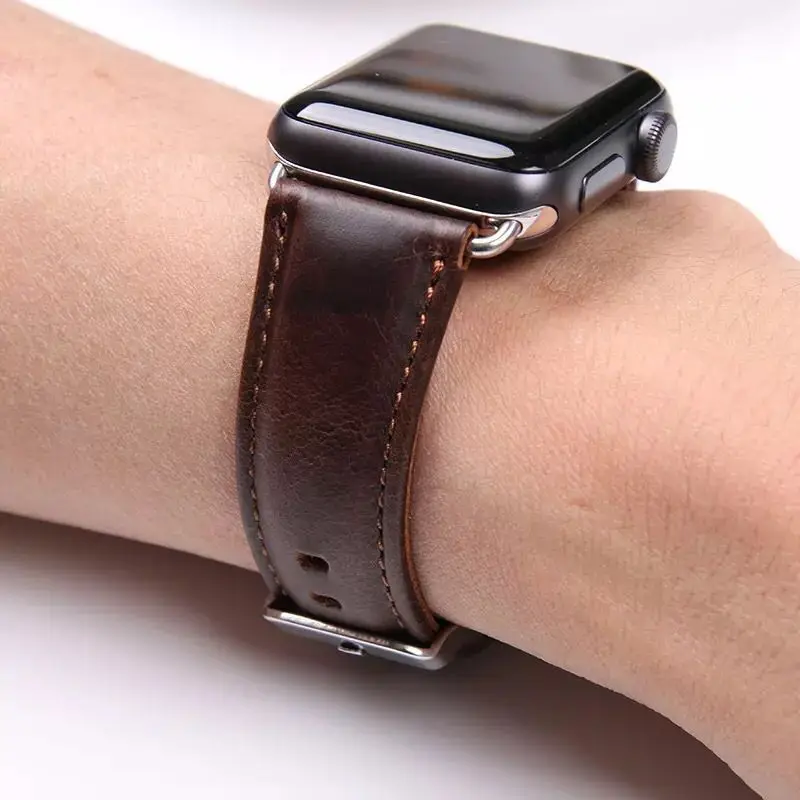Кожаный ремешок для apple watch, ремешок 42 мм, 38 мм, версия apple watch 4 44 мм 40 мм, ремешок для наручных часов iwatch, belt5/4/3/2/1