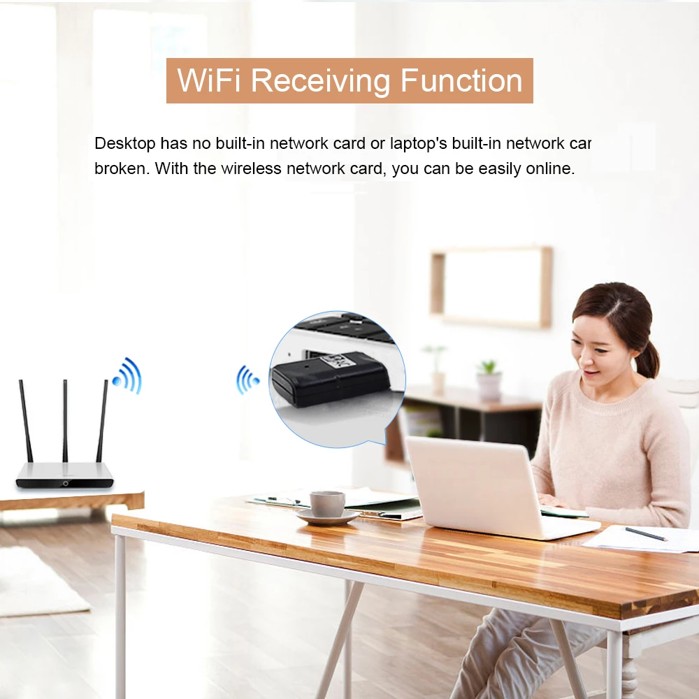 Двухполосный AC 600 Мбит/с беспроводной USB WiFi адаптер ключ Wi-Fi PC сетевая карта wifi 5 ГГц Антенна ЛВС USB Ethernet Wi-Fi приемник