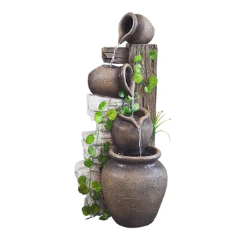 

Outdoors Yard Terrace Courtyard Balcony Fish Pond Waterscape Landscaping Chinese Style Rockery Flowing Water Fountain Ornament
