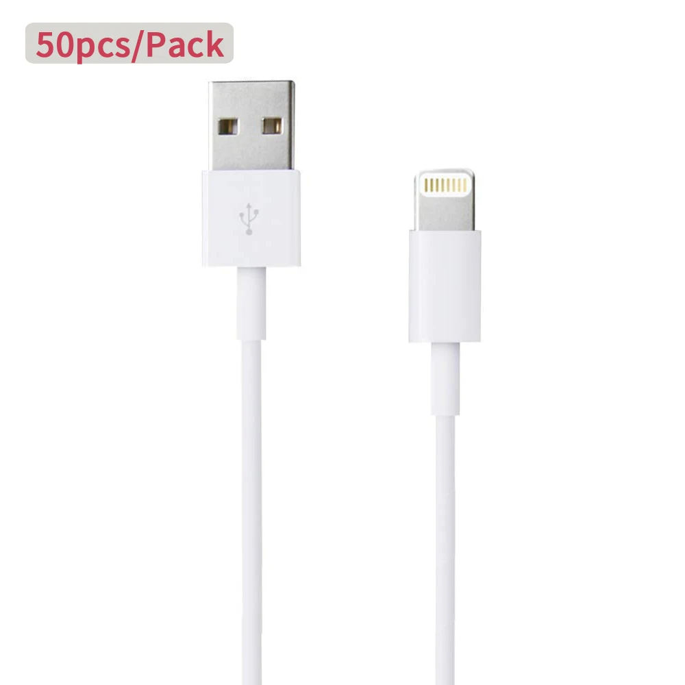 

50pcs forApple iPhone Charging Line Genuine Durability, for Lightning Data Transmission Fast Charging Difficult to Disconnect 1m