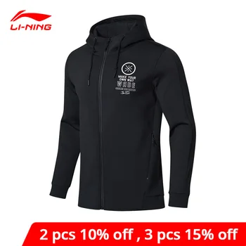 

Li-Ning Men Wade Hoodie 48% Polyester 42% Cotton 10% Spandex Regular Fit LiNing li ning Comfort Sports Sweater AWDN897 MWW1482