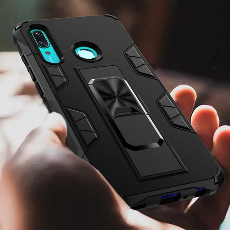Чехол для Huawei P Smart 2019 роскошный бронированный чехол с магнитным металлическим