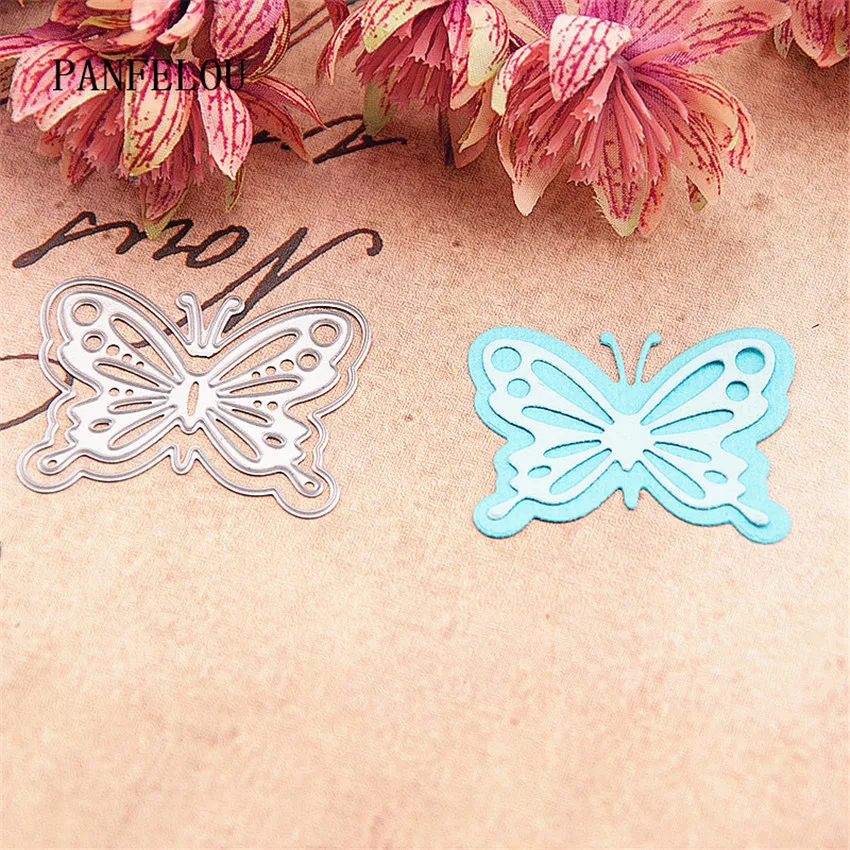 

PANFELOU 1lot=2PCS Small butterfly metal craft Carbon Steel Cutter paper die cutting dies Scrapbooking/DIY Embossing cards