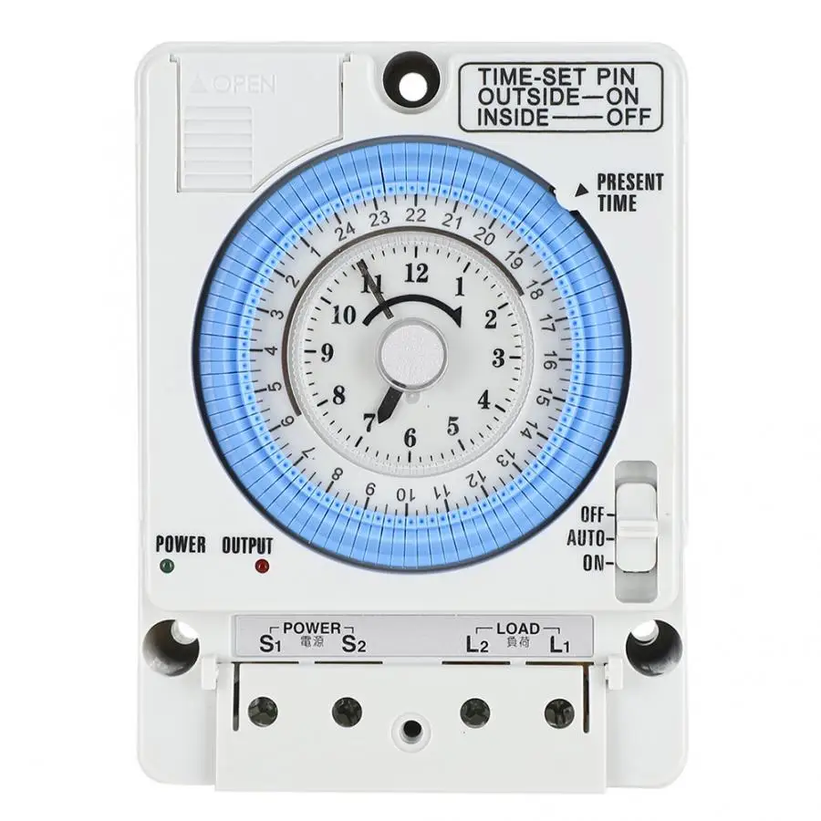 AC100-240V 2 Вт механический переключатель времени промышленный 24H TB35-N с зуммером электрические принадлежности таймер переключатель