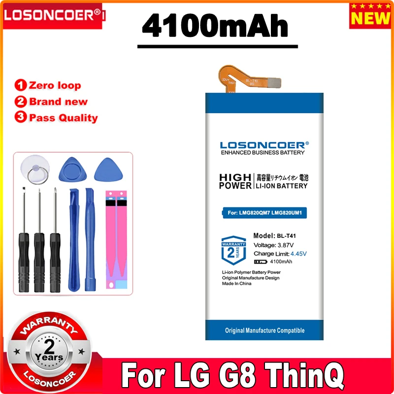 Аккумулятор BL-T41 для LG G8 ThinQ LMG820QM7 LMG820UM1 LM-G820UMB LMG820UM0 LMG820UM2 LM-G820N G820N G820UM LMV405EB V40 V405QA7 |