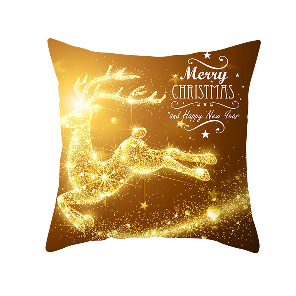 Рождественская наволочка для подушки Блестящий диван из полиэстера чехол для подушки домашний декор Funda Cojin Housse De Coussin декоративные подушки