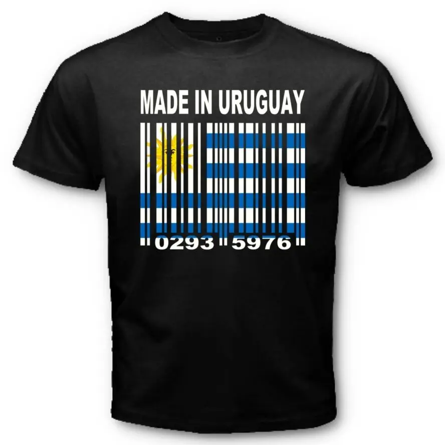 MADE IN URUGUAY Uruguayan National Flag CUSTOM BARCODE NUMBERS T-shirt Y22 | Мужская одежда