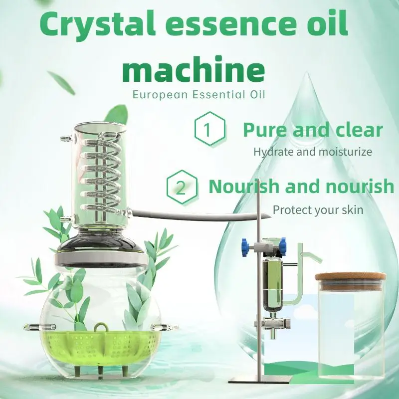Kit Distillation Verre Borosilicate 500ml - Set Complet Labo Pour Huiles Essentielles Et Chimie Organique