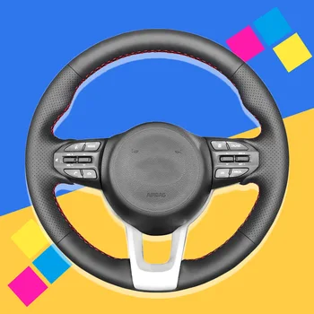 

Auto Braid On The Steering Wheel Cover for Kia Rio K2 Rio5 Picanto Morning 2017-2019 Car Braiding Goods Interior Accessories