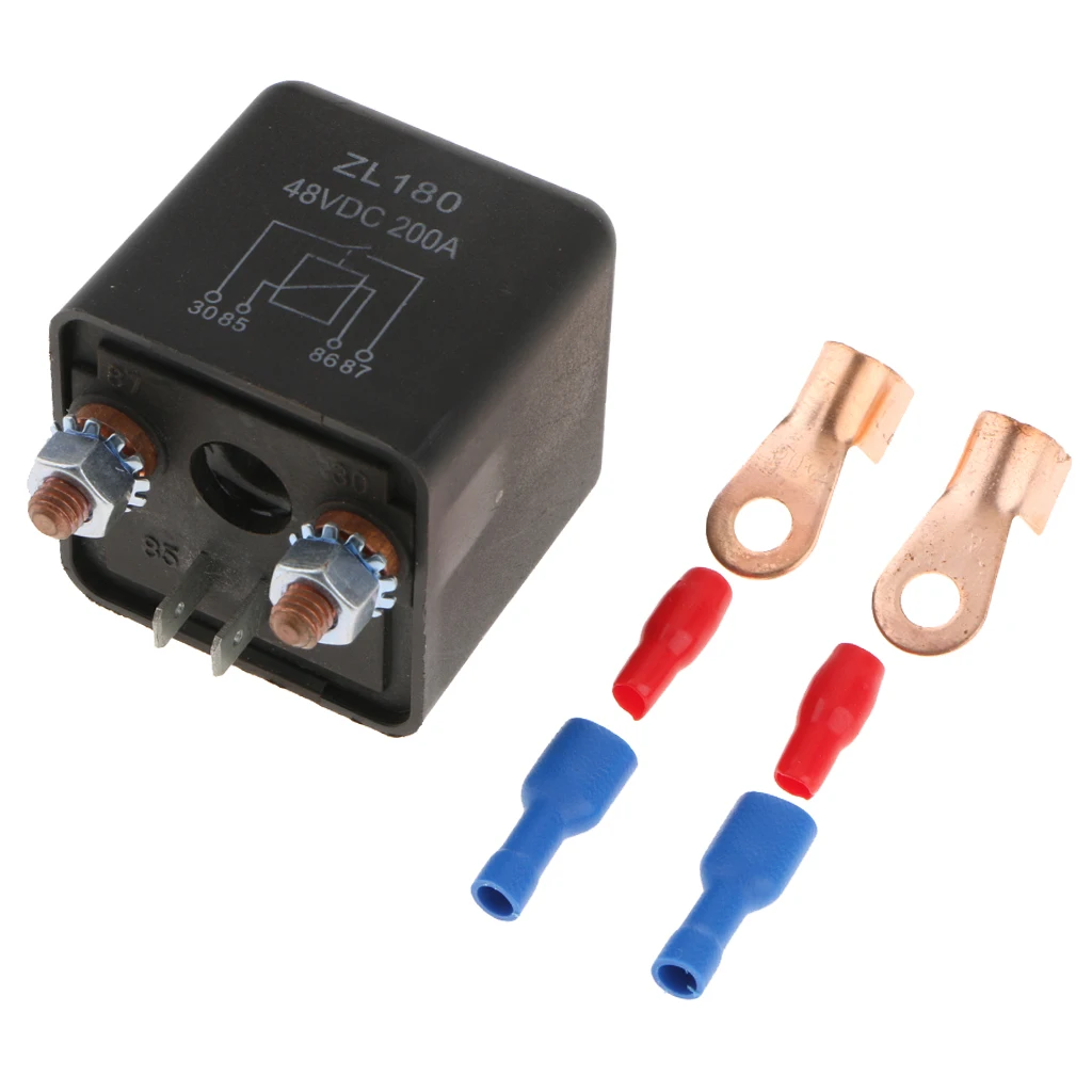 200A DC 48V High Current Auto Car Starter Relay 2 Pin SPST Start Contactor On/Off Switch
