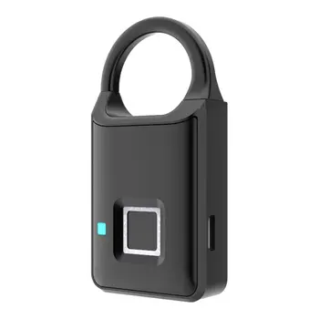 

P50 Smart Fingerprint Padlock Keyless USB Rechargeable Quick Unlock Door Lock Zinc alloy Metal Self Developing Chip