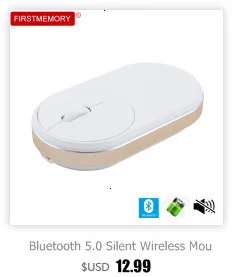 Bluetooth 5,0 Бесшумная беспроводная мышь портативная перезаряжаемая компьютерная мышь Mause Mini 3D USB оптическая мышь для ноутбука Xiaomi