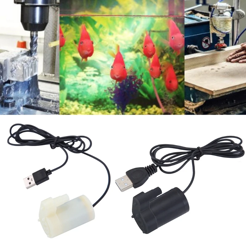 Погружной водяной микро-насос для аквариума с питанием от Usb постоянный ток 5 В 2-3