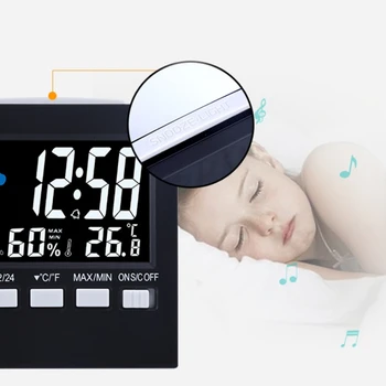 

Multifunctional Perpetual Calendar Clock LED with Backlight Temperature and Humidity Display Clock