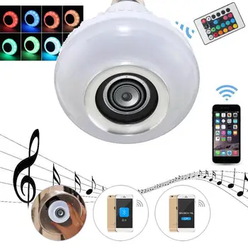 

LED Music Bulb Wireless E27 LED Speaker Bar Lamp Home MINI LED Loudspeaker Audio Gift Smart Portable KTV Colorful