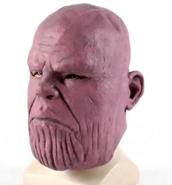 latex mask Для Мстителей танос 4 эндгейм перчатки Таноса Led бесконечность Gauntlet Бесконечность камни войны Led ПВХ перчатки маска для детей взрослых Хэллоуин - Цвет: latex mask