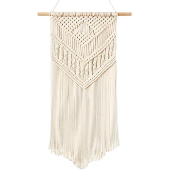 

Macrame Wall Hanging Woven Wall Art Macrame Tapestry Boho Chic Home Decor Unique Gift for Apartment Dorm Bedroom Living