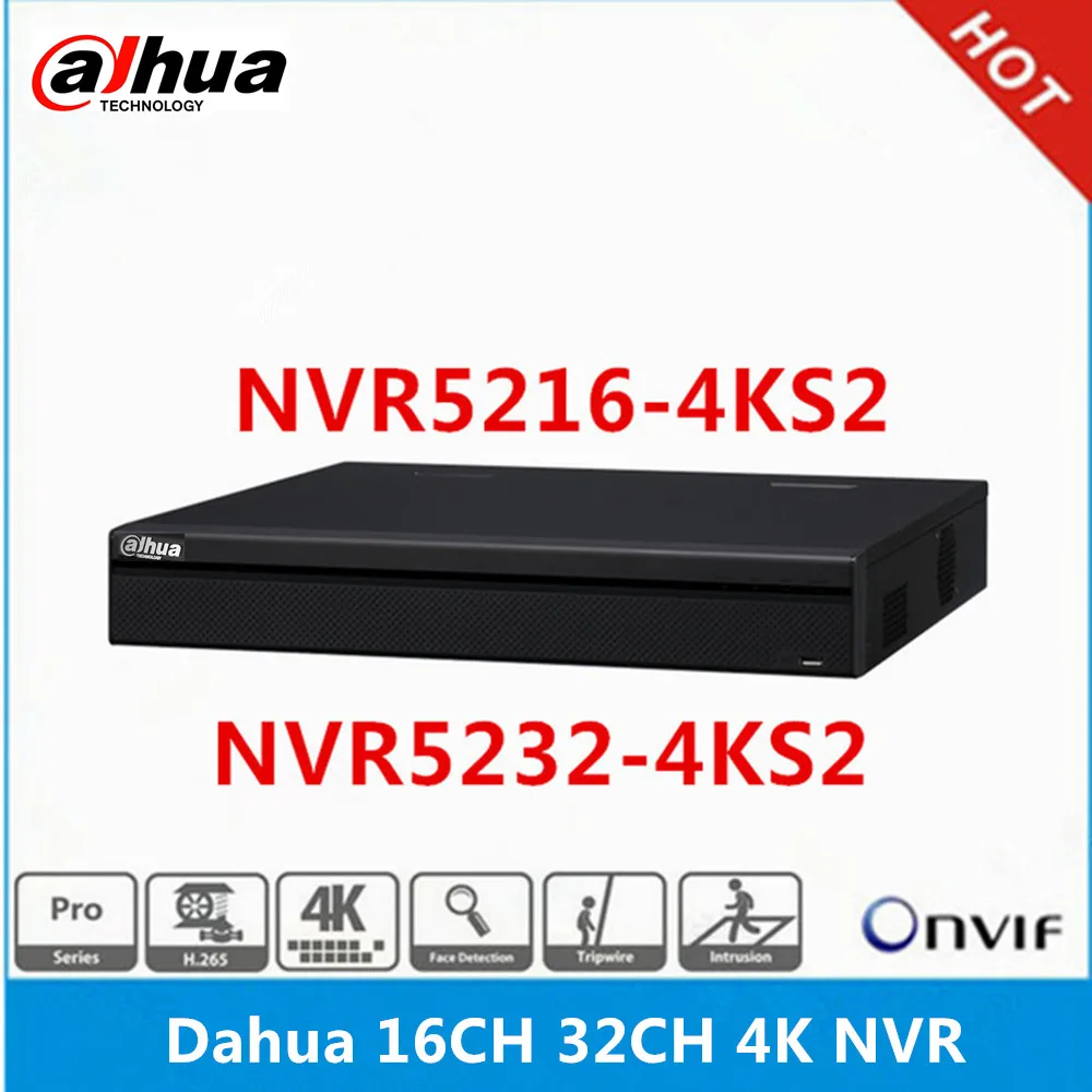 Сетевой видеорегистратор Dahua версия для английской версии Φ 8ch & NVR5208 4KS2 16ch NVR5216 32ch