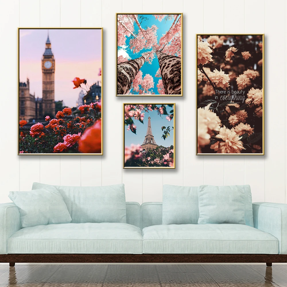 

HD Printed Flowers In Full Bloom Print Wall Oil Painting Picture Wall Pictures Living Room Decor Home Decor Cuadros